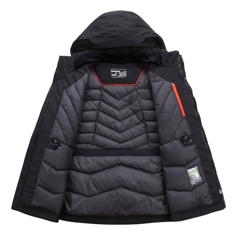 

Top Quality White Duck Down Jacket Men Thick Winter NEW Hat Detached Warm Parka Waterproof Windproof -30 Degrees 3069 201114, Green camouflage