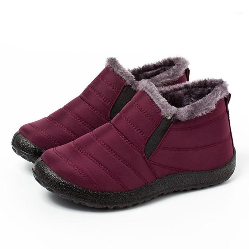 

Warm Winter Snow Boots Woman Ankle Boots For Women Shoes Winter female Waterproof Shoes Velvet Short Booties1, Purple