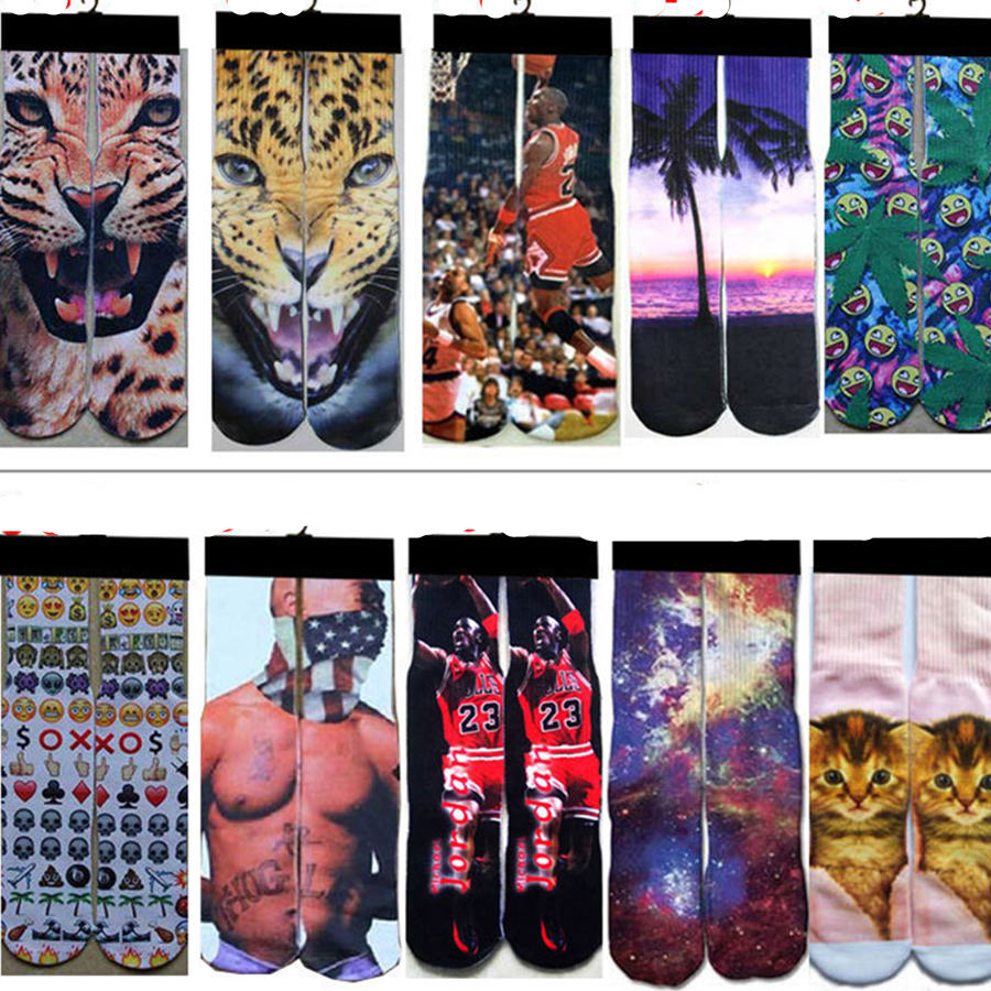 

mens womens Unisex 45cm 3D Socks Printed Cartoon Cheerleader Socks Girls Custom order Socks Sports Stocking Multicolors Cartoon B, Only one colour;select