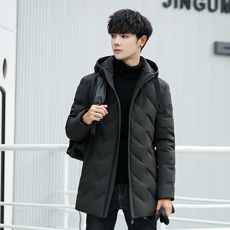 

2021 New 85% From White to Men's Overcoats Masculine Male Thermal HRIS, Army green.