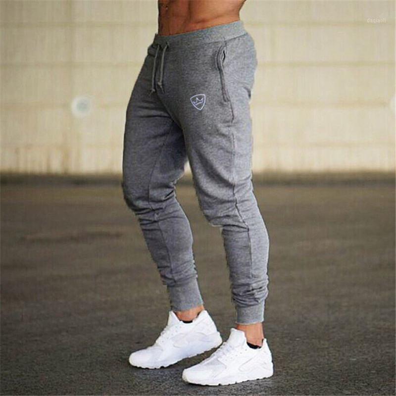 

2020 Cotton Running Pants Men sportswear Pants gym Elastic sport Fitness Workout skinny Sweatpants Trousers Jogger1, Black
