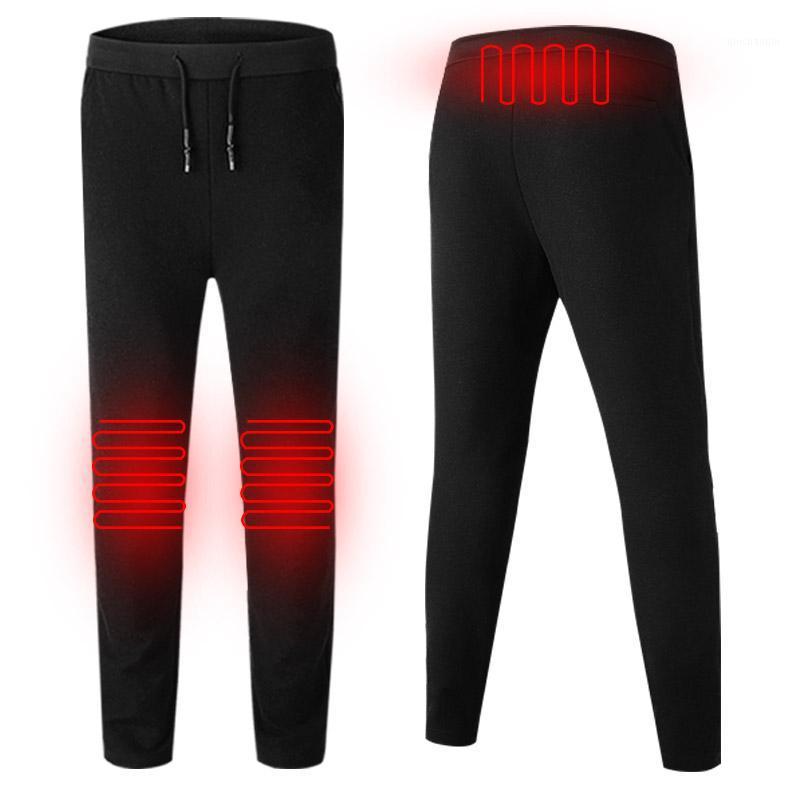 

USB Smart Heated Pants For Men Women Winter Elastic Warm Fishing Hiking Pants Outdoor Climbing Skiing Thermal Heating Trousers1, Black