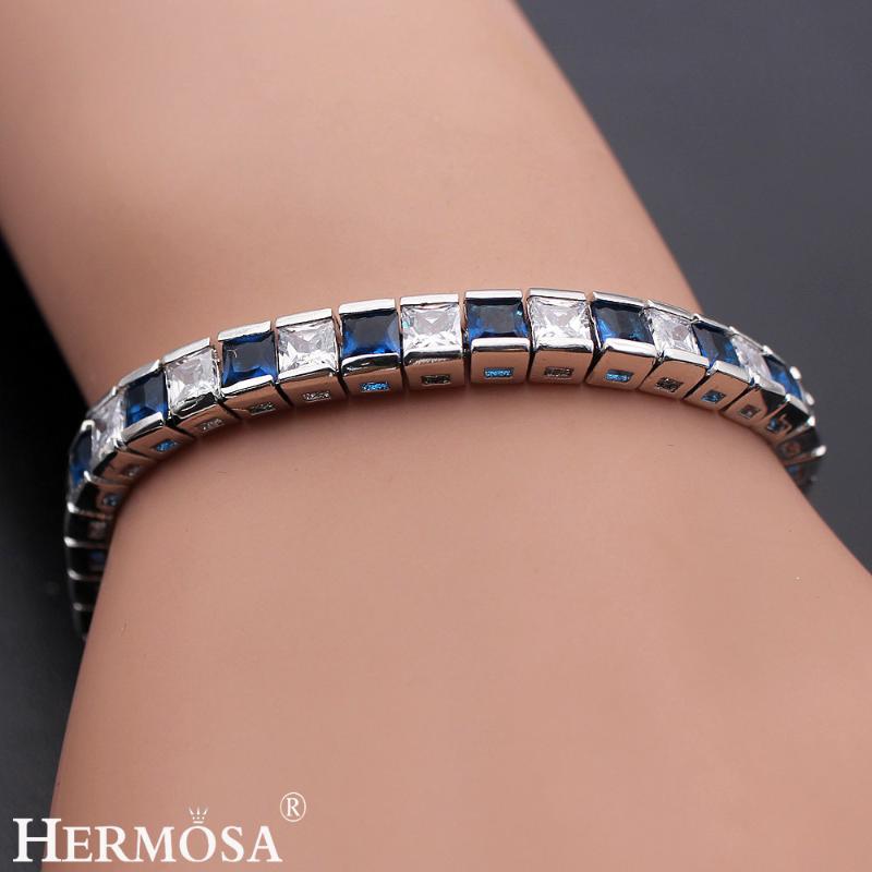 

Hermosa Jewelry Fine Unique Fashion Silver Color Bracelets 7 inch BK005
