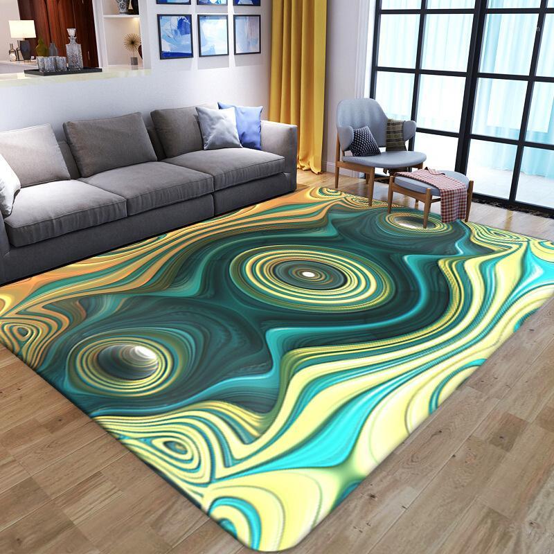 

3D Geometric Pattern Children's Room Decoration Game Mat Area Carpet Living Room Carpet Bedroom Kitchen Non-slip Corridor Mat1, Customizable