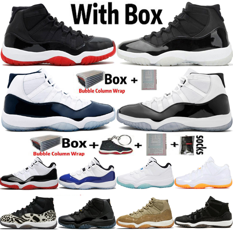 

2022 With Box Jumpman High OG 11 11s Mens Basketball Shoes Animal Instinct 25th Anniversary Bred UNC Gamma Blue Concord Sneakers Men Women Sports Trainers Size 36-47, 44
