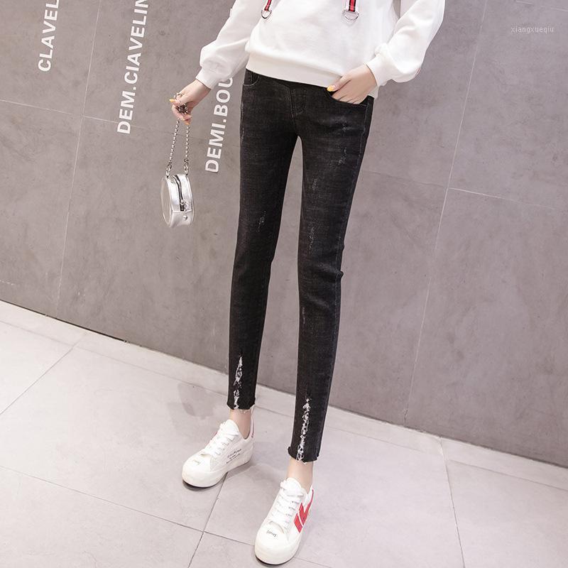 

Jeans Maternity Pants For Pregnant Women Trousers Spring Autumn Stretch Skinny Jeans Pregnancy Pencil Pants Maternity Clothing1, Black