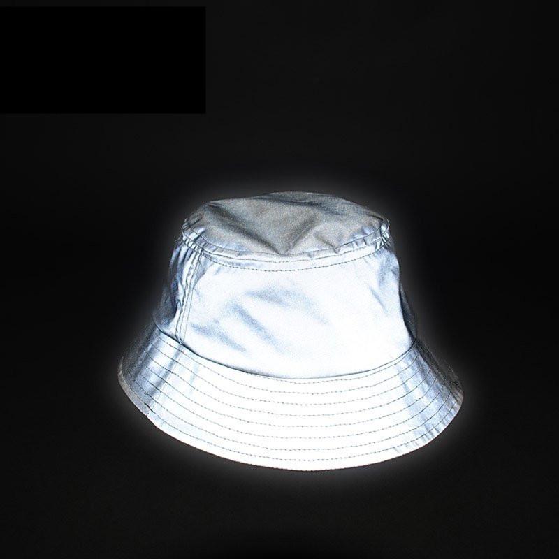 

Man Women Unisex Reflective Hat Glow In The Dark Hip Hop Outdoor Summer Beach Sporting Sun Bucket Hat Bob Chapeau Caps WFGD809, L (55-58)