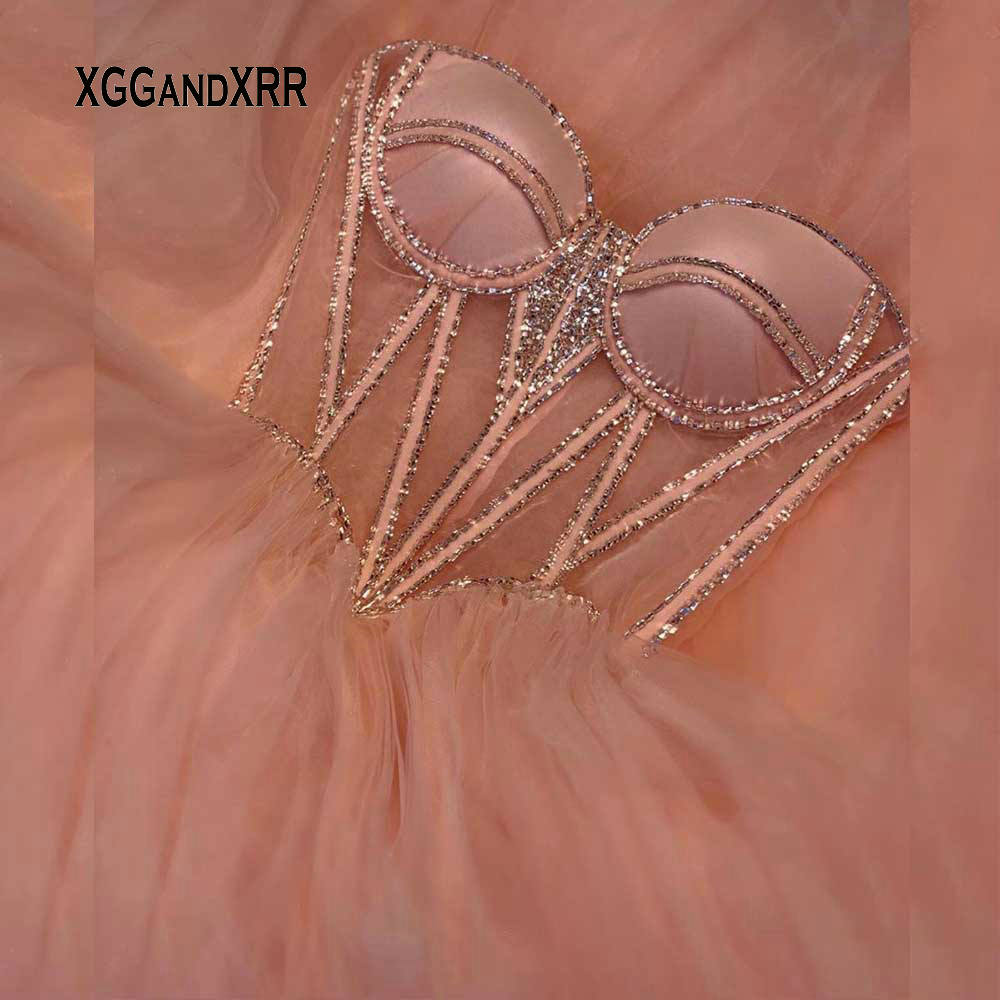 

Lovely Pink A Line Prom Dress 2020 Sweetheart Backless Puffy Tulle Skirt Long Evening Dresses Sweep Train Girls Graduation Party, White