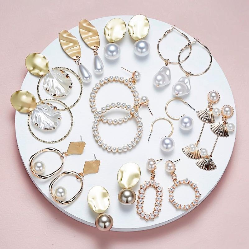 

Elegant Irregular Simulated Pearl Drop Earrings for Women 2020 New Fashion Geometric Statement Earring Hanging Brincos Jewellery