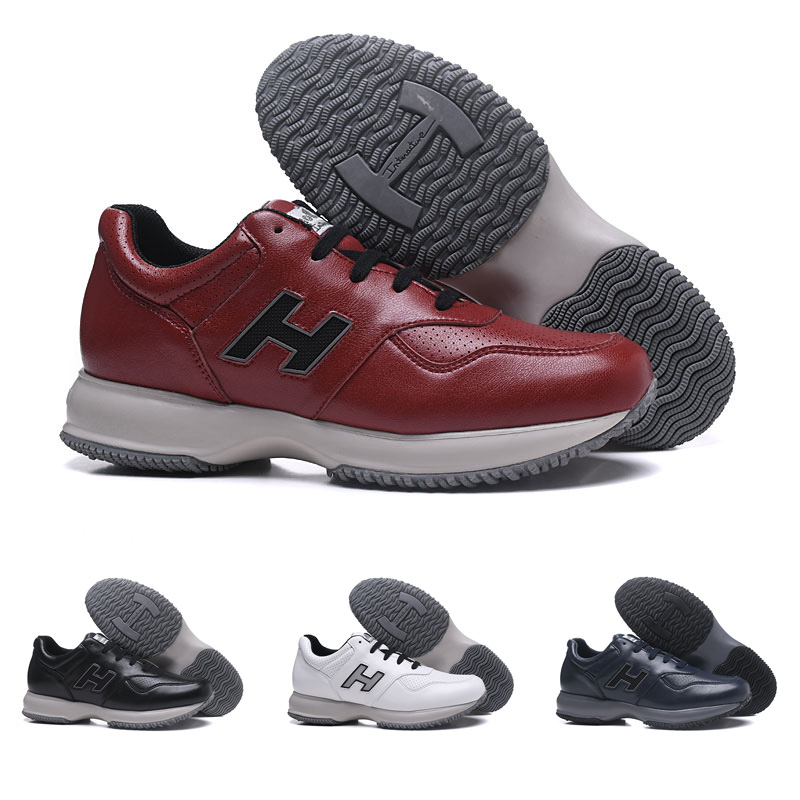 

2021 Arrival Sale Hogans Mens Walking Quality Black Suede Leisures Interactive Outdoor Big H Casual Shoes, #1