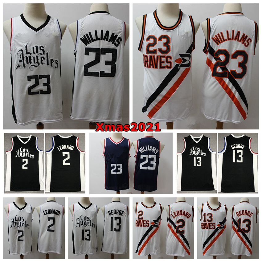 

2021 Mens Lou 23 Williams Swingman Jersey City Los Angele Edition Stitched Paul 13 George Kawhi Leonard 2 Basketball Jersey With Logo Tags, Black;red