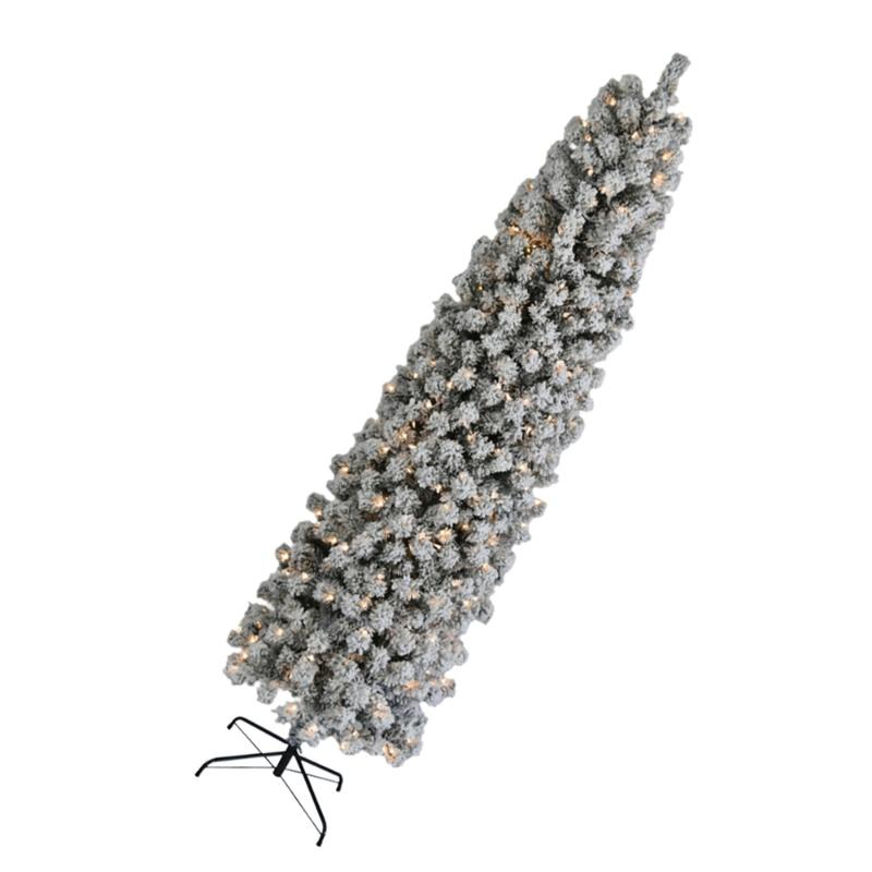 

Pencil Flocking Tied Light Christmas Tree Home Decoration House Fake Tree Decor