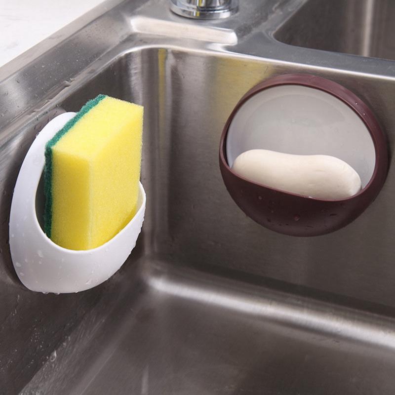 

New Qualified Dropship Plastic Suction Cup Soap Toothbrush Box Dish Holder Bathroom Shower Accessory