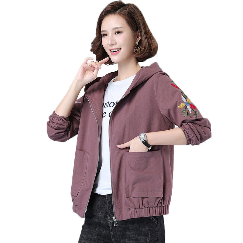

Female Middle-aged Coat Mother Autumn Fresh Casual Winter Cotton with Embroidered Blouse R430 H2qk, Bean folder
