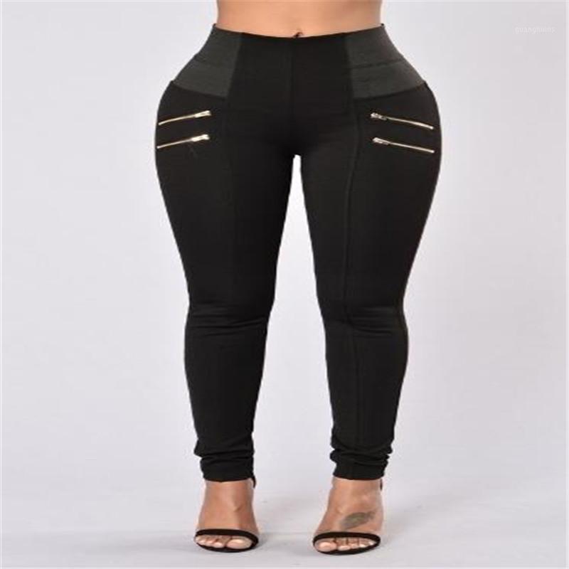 

Multi-color, solid high-waisted zipper pants, tight, casual, sports, leggings, yoga pants 70181, As shown 06