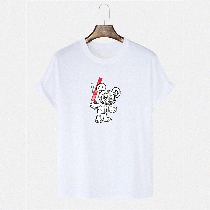 Men's Unisex T shirt Hot Stamping Cartoon Graphic Prints Plus Size Round Neck Casual Daily Short Sleeve Tops Fashion White Black Pink / Summer