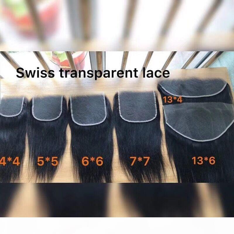 

HD Swiss Transparent Lace Frontals 4x4 5x5 6x6 7x7 13x4 13x6 Ear To Ear Pre Plucked Lace Frontals Closures With Baby Hair, Straight styles