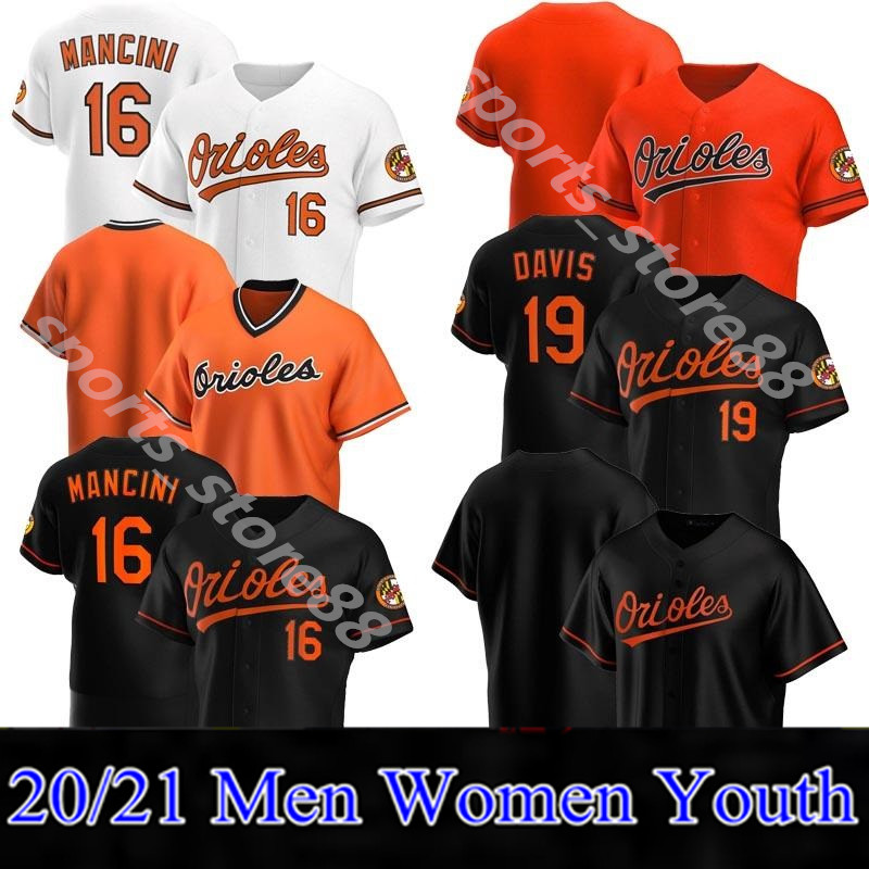 

2020 Custom Oriole Jersey David Hess Mens Hanser Alberto Hunter Harvey Richie Martin Miguel Castro Frank Robinson Black Baseball Jerseys, Colour 9