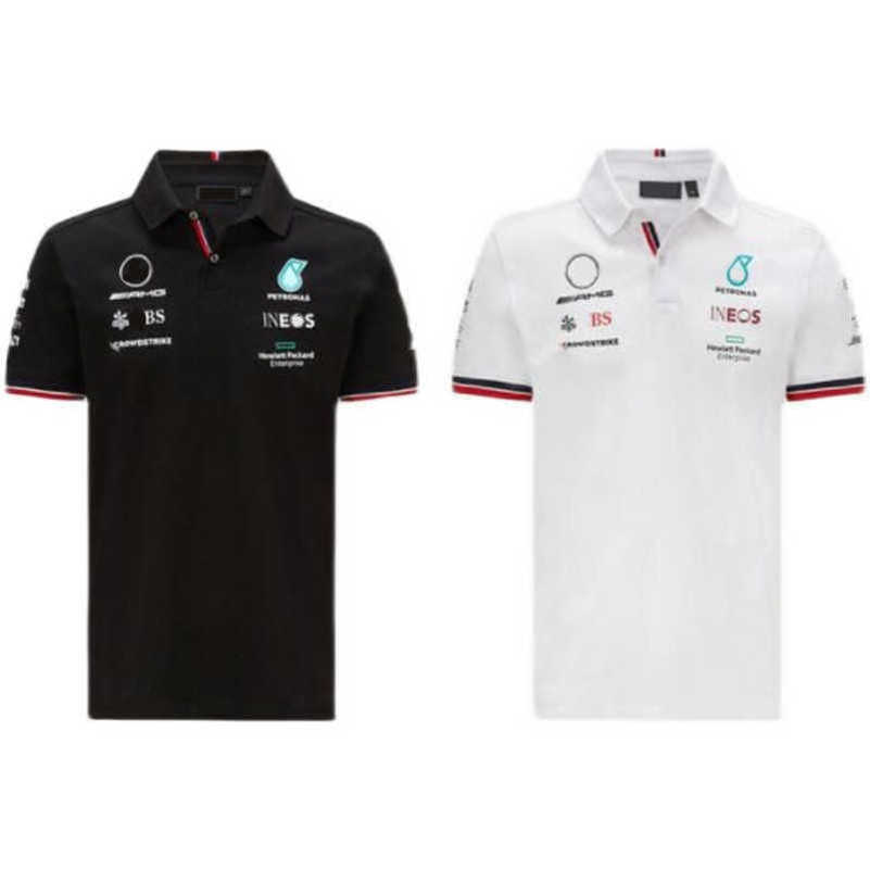 Designer Luxury Luxury Petronas Hommes T-shirts Mercedes AMG Top F1 Formula One Racing Polos Polos Casual Casual manches courtes T-shirts Benz Po