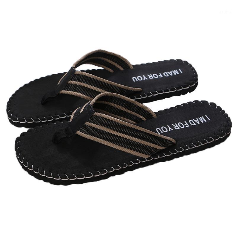 

Summer Men Flip Flop Shoes High Quality Striepd Beach Holiday Sandals Non-slide Male Slippers Men Flats Casual Shoes Footwear1, Yellow