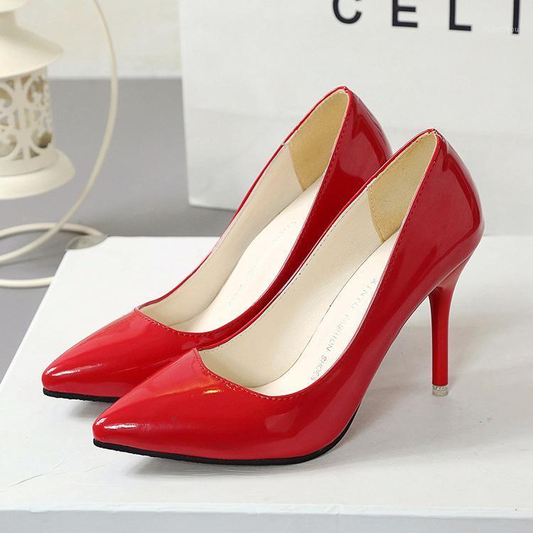 

High-heeled Women's Pointed Stiletto 2020 New Shallow Mouth Sexy Super High Heel 10cm Ladies Single Women Shoes Pumps1, Black