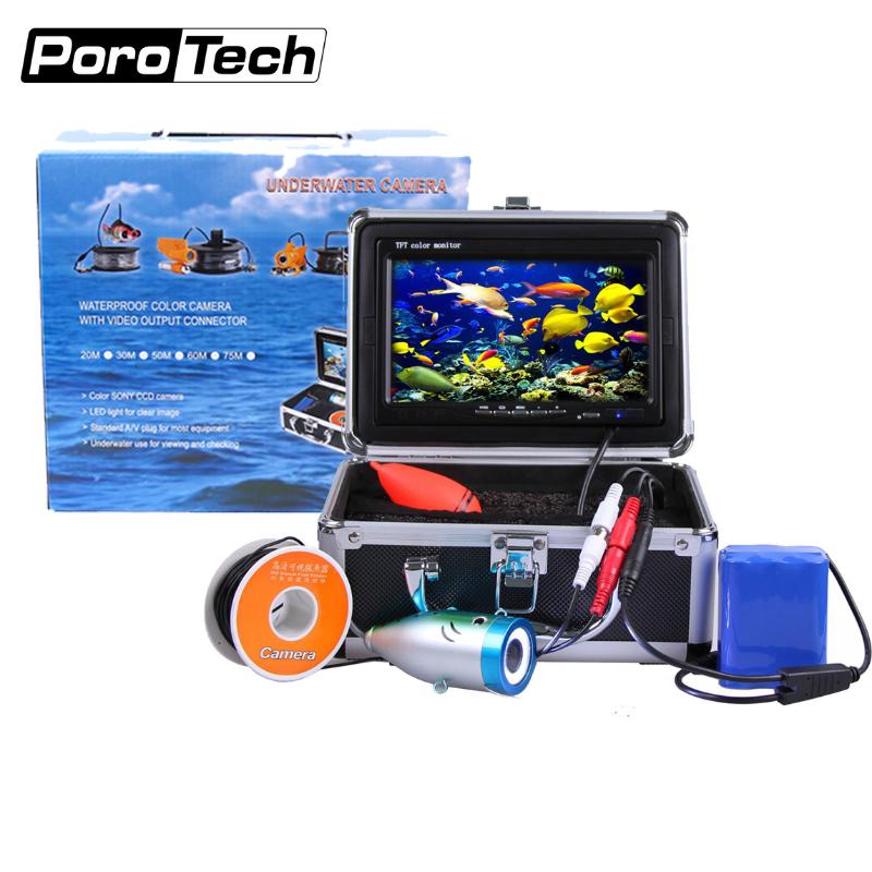 

waterproof 8pcs White LED 700TVL 7'' TFT LCD Monitor fish finder Underwater Fishing Camera with video output connector CR110-7L