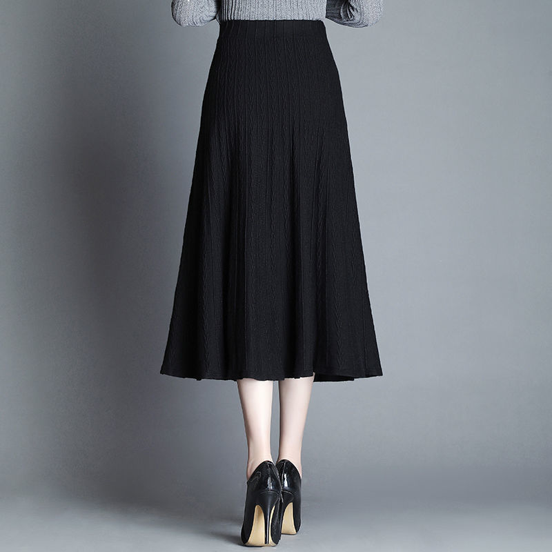 

Autumn 2021 New of women high quality midi skirt comes out y343 LOAB, Dark brown.