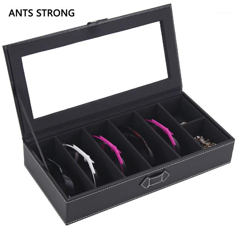 

ANTS STRONG transparent cortical glasses storage box/Lidded elegant nisex sunglasses display finishing boxes1, Black