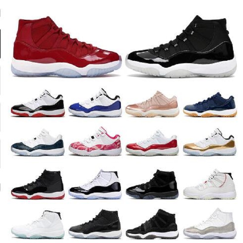 

New Concord High 45 Platinum Tint 11 XI 11s Cap and Gown Mens Basketball Shoes PRM Heiress Gym Red Space Jams Bred men sport Sneakers, # 44