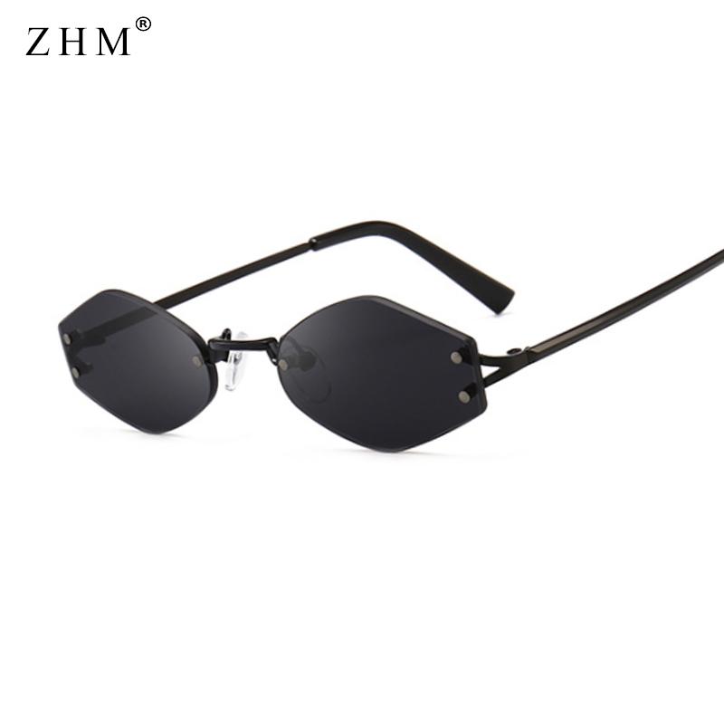 

2021 Fashion Polygon Borderless Sunglasses Women Retro Frame Sunglasses Men Brand Sun Glasses Feminino UV400