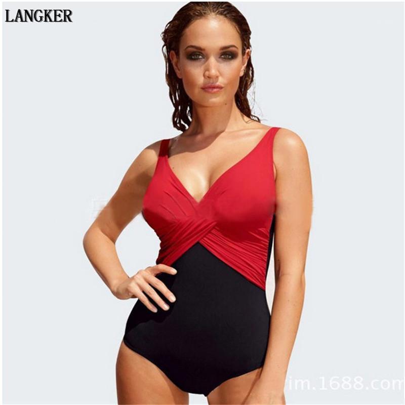 

2020 Swimsuit girls sexy plus size one piece swimsuit women Varied colour Patchwork Beach must-have sexy One-Piece Suits1, Sky blue