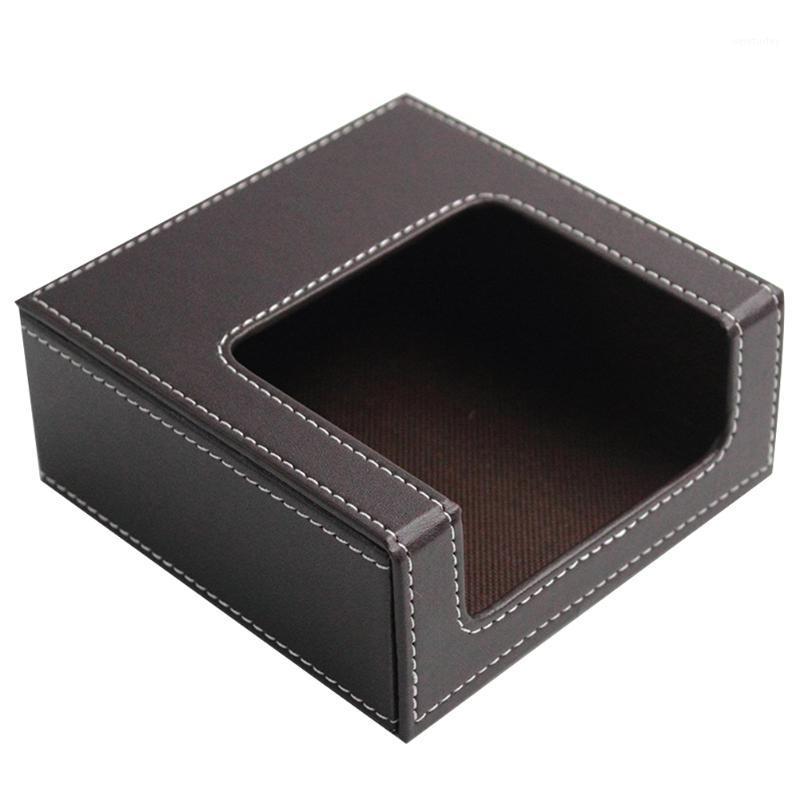 

Napkin Storage Restaurant Office Desktop Tissue Box Home Square Dispenser Organizer Hotel PU Leather Car Paper Towel Fashion1