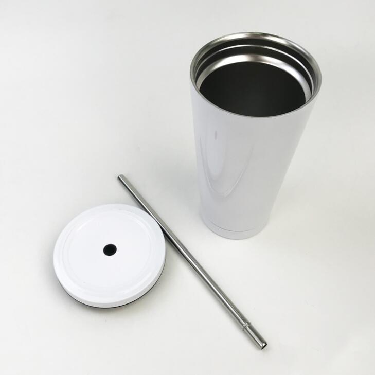 

Skinny Tumblers Blank Sublimation Slim Cup Straight Cups Coffee Mugs With Lid Straw Stainless Steel Vacuum Cup Mugs Water Bottle EWC2663, 550ml