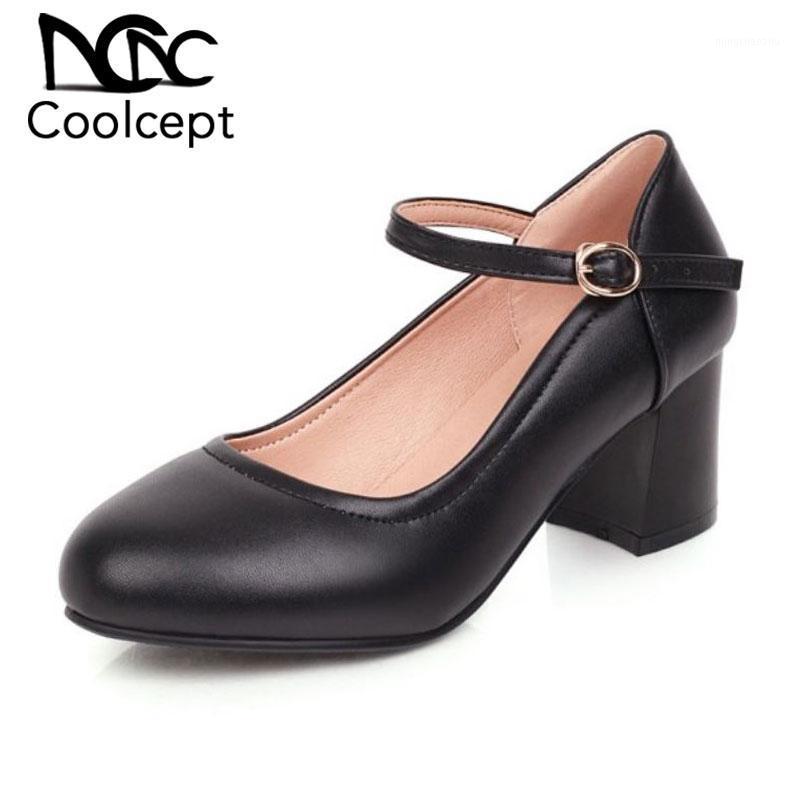 

CoolCept Size 31-43 New Spring Women Pumps Round Toe Fashion Shoes Woman Party Office Sweet Female Pumps Footwear1, Black