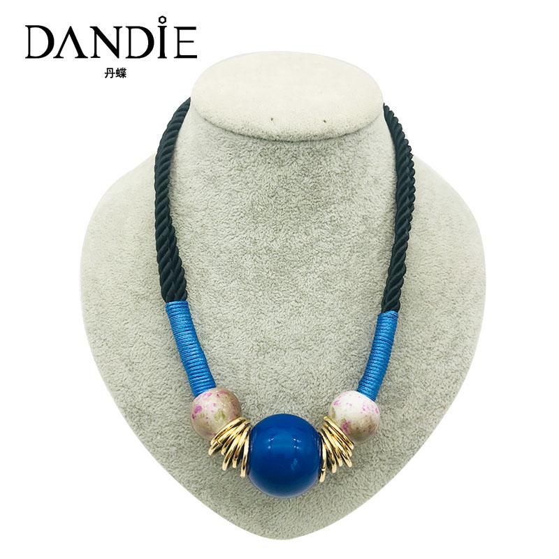 

2020 Fashion Necklace & Pendants Power High Grade Resin Bead Vintage Weaving Collar Choker Necklace For Women Jewelry
