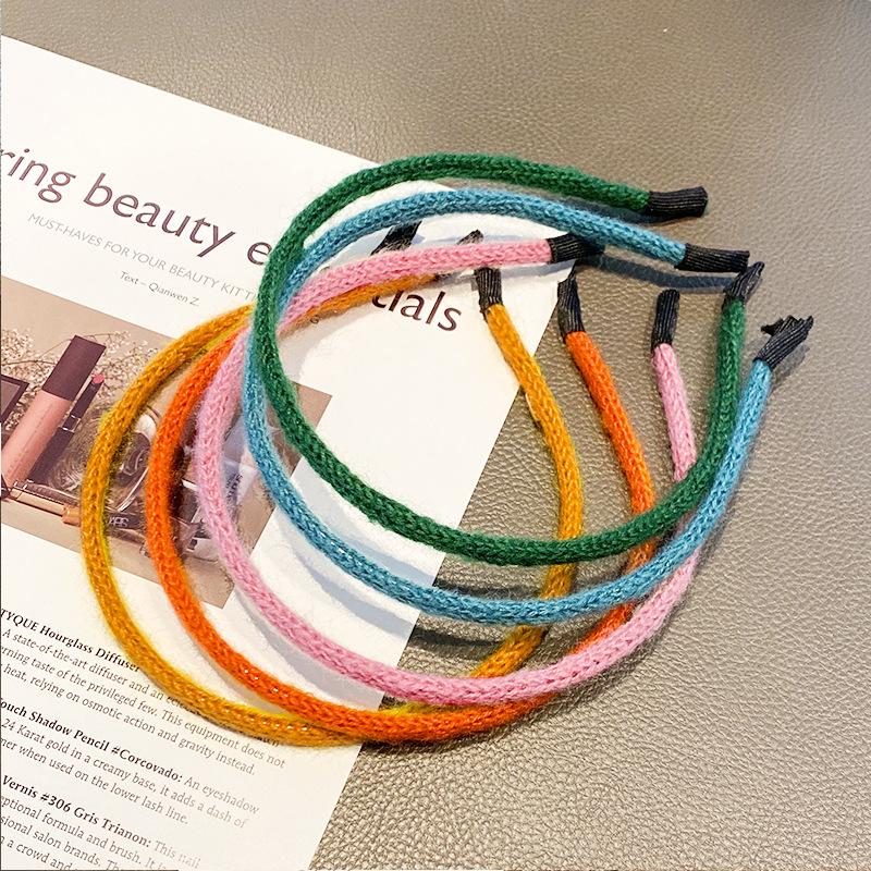 

Ruoshui Woman Full Winnter Wool Hairband Candy Color Headband Girls Hair Accessories Bezel Headwear Bezel Hair Hoop Ornaments