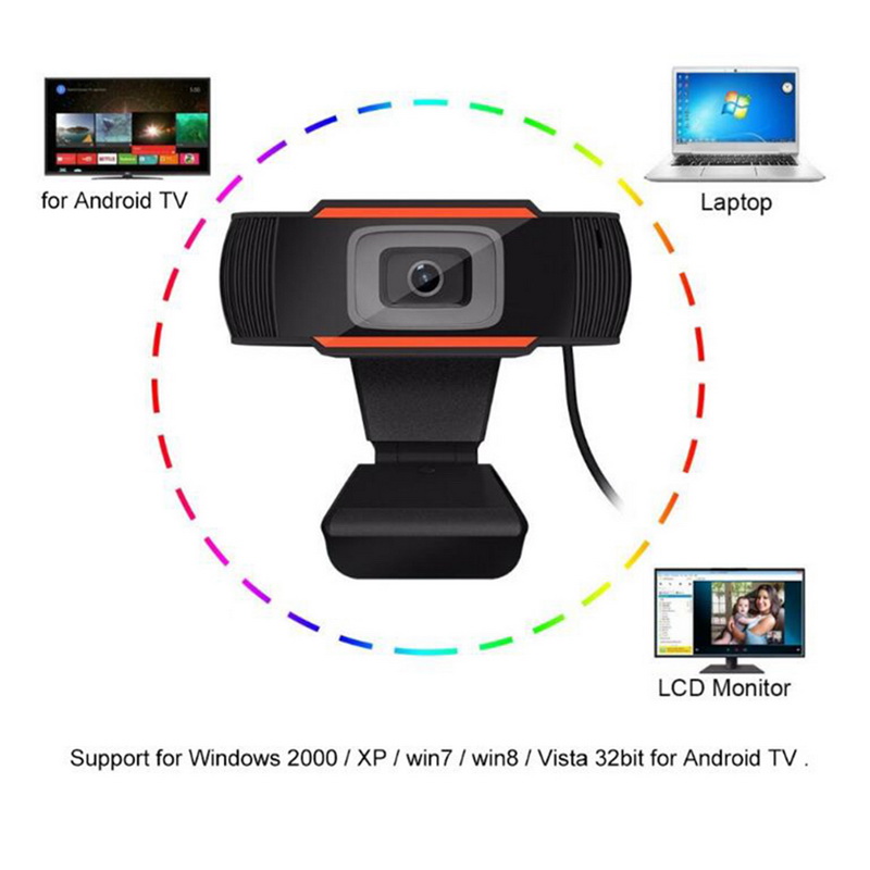 

Webcam 1080P 720P 480P Full HD Web Camera Built-in Microphone USB Plug Web Cam For PC Computer Mac Laptop Desktop YouTube Skype