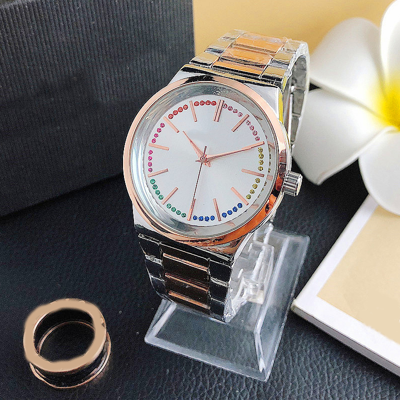 Brand new colorful, simple and fashionable youth trend watch waterproof 10 meters zircon watch-image-747411652