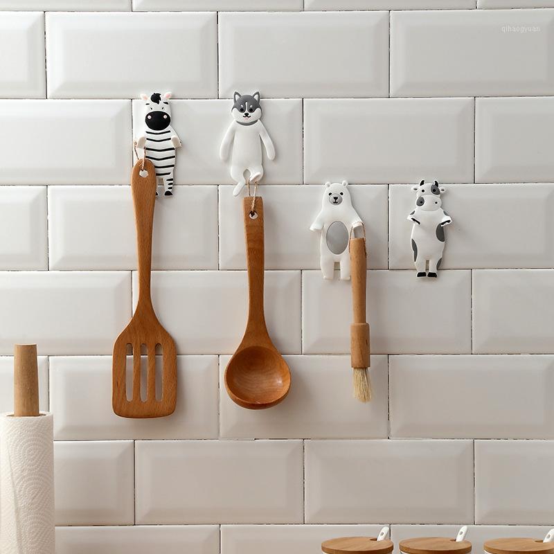 

Creative Cute Animal Hook Wall Hook Bathroom Towel Coat Key Kitchen Self-adhesive Indoor Household Goods1