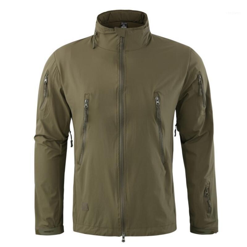 

Men Hiking Jackets Outdoor Thin Sun-Protective Clothing Quick-drying Breathable Fitness Sportswear Tactical Windbreaker1, Black