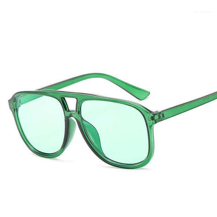 

New Double Beam Dazzling Large-framemen Women's Sunglasses Jelly Colored Hot Selling Eyeglasses Trend Sun Glasses1