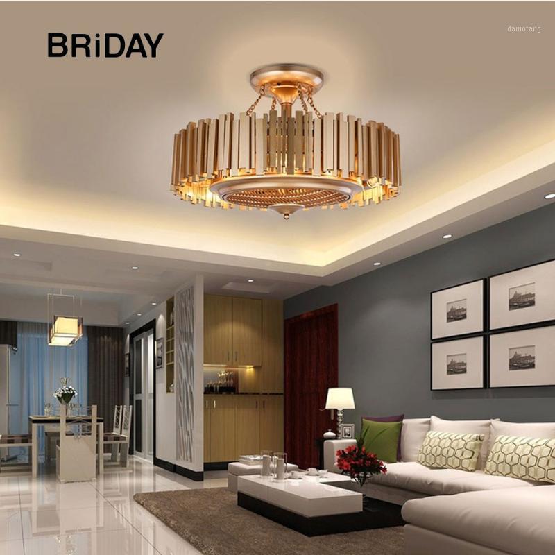 

luxury iron led ceiling fan with lights remote control Macaron ventilator lamp Silent Motor bedroom decor modern fans1