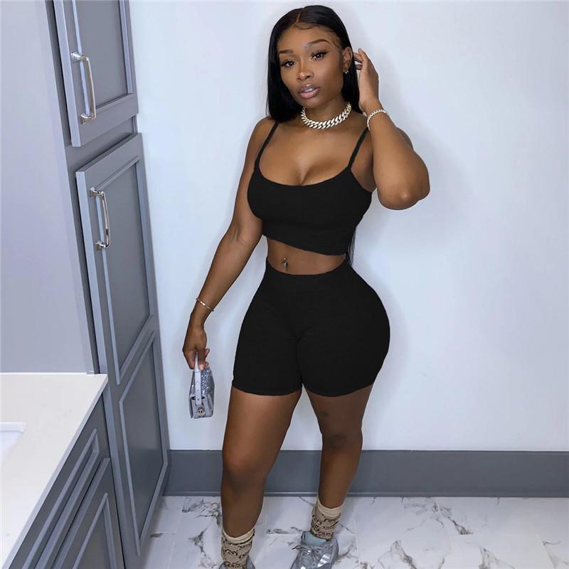 

Yoga Clothing Women Set Sexy Suit Two Piece Short Set Womens 2 Piece Outfit Ladies Summer Matching Sets 2020 Yoga Clothes Sets, As photo shows