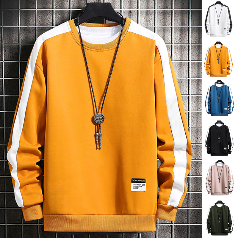

2021 Mens Casual O-neck Patchwork Sweatshirt for Young Fashion Harajuku Sweatshirts Men Spring Autumn New 12 Color Hoodie Mu90, Cbd163 pink