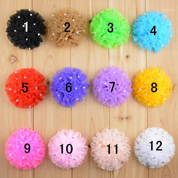 

Hot Sale 40pcs/lot 7CM Chiffon Flower Fabric Flowers For Headband DIY Hair Accessories LSFB0671