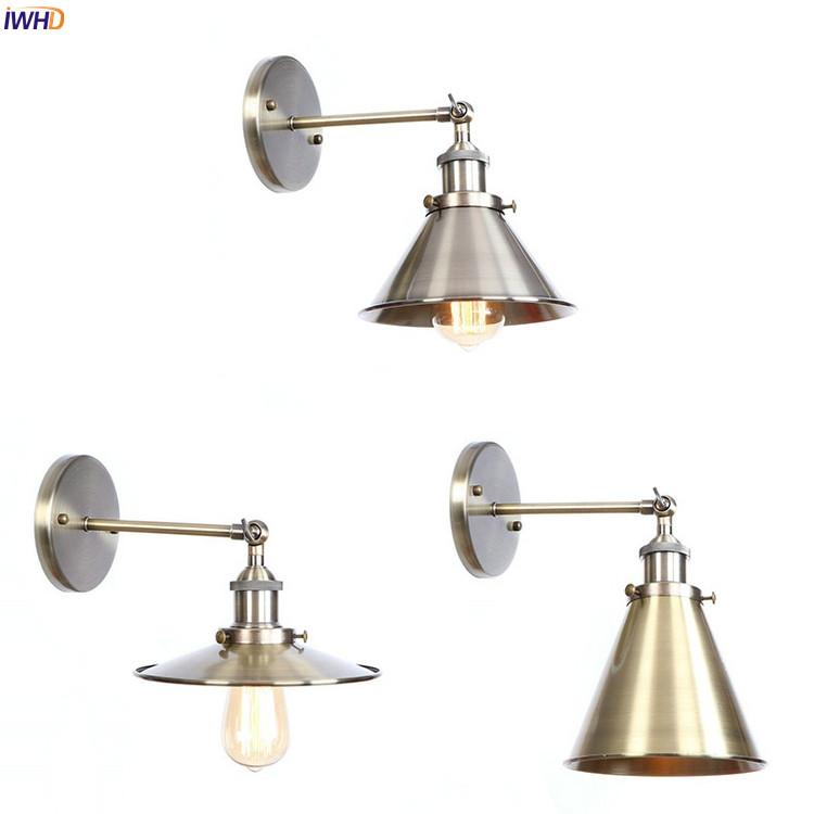 

IWHD Brass Rustic Vintage LED Wall Lamps Living Room Edison Loft Industrial LED Wall Light Sconce Wandlampen Home Lighting