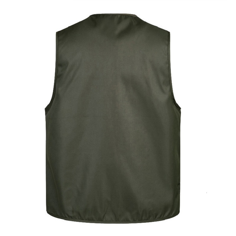 

2021 New Multi-man Multi-zip Pocket Vest Sleeveless Cargo Work Travel Military-style Male Jacket Tactical Photographer 1bso, Brown