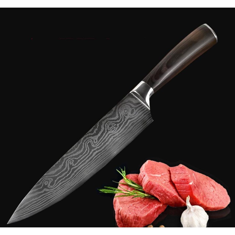 

Wholesale Kitchen Tools Stainless Steel Damascus Knife Delicate Color Wooden Handle Slicing Fruit Vegetable Me jllDUj garden_light