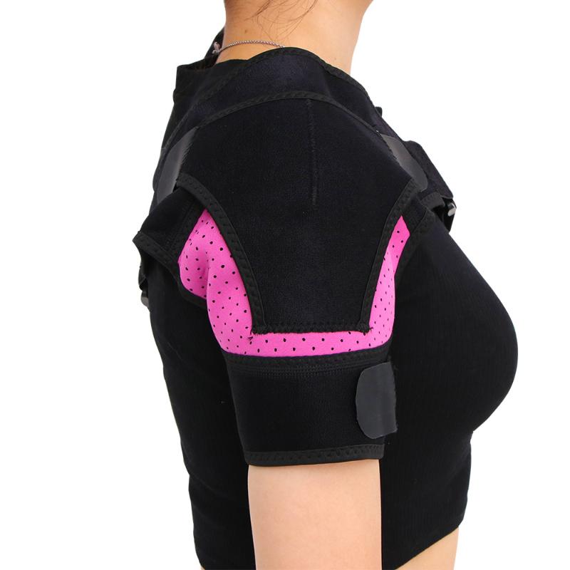 

Shoulder Support Posture Correction Shoulder Brace With Pressure Pad Pain Ice Pack Compression Sleeve, Black