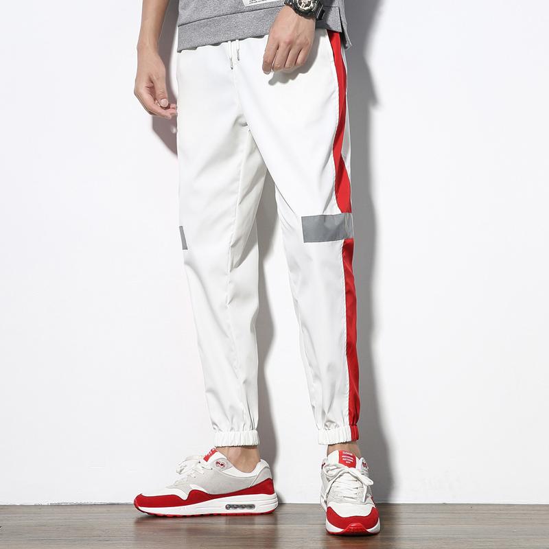 

Color Block Patchwork Harem Pants Hip Hop Casual Loose Joggers Trousers Male Nice Autumn Joggers Sweatpants Eslite Hyun, Black